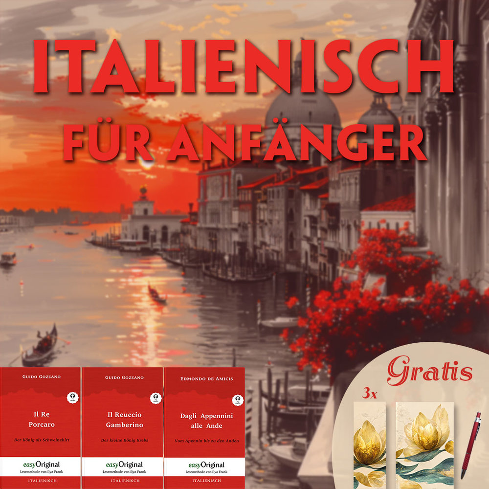 Italienisch für Anfänger (3 Bücher + Audio-Online + exklusive Extras) - Frank-Lesemethode, m. 3 Audio, m. 3 Audio, 3 Tei